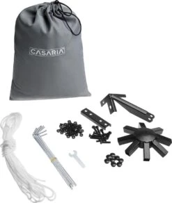 Casaria Paviljoen Lorca 3x3m - UV-bescherming 50+ Metaal - Antraciet -Tuin Verkoop 1015x1200