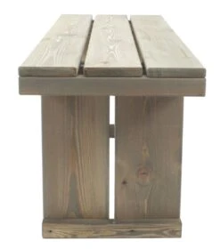 Toulouse Tuinbank Zonder Rugleuning - Licht Grijs - 118 Cm - Houten Tuinbank - Steigerhouten Tuinbank - Tuinbankje -Tuin Verkoop 1060x1200