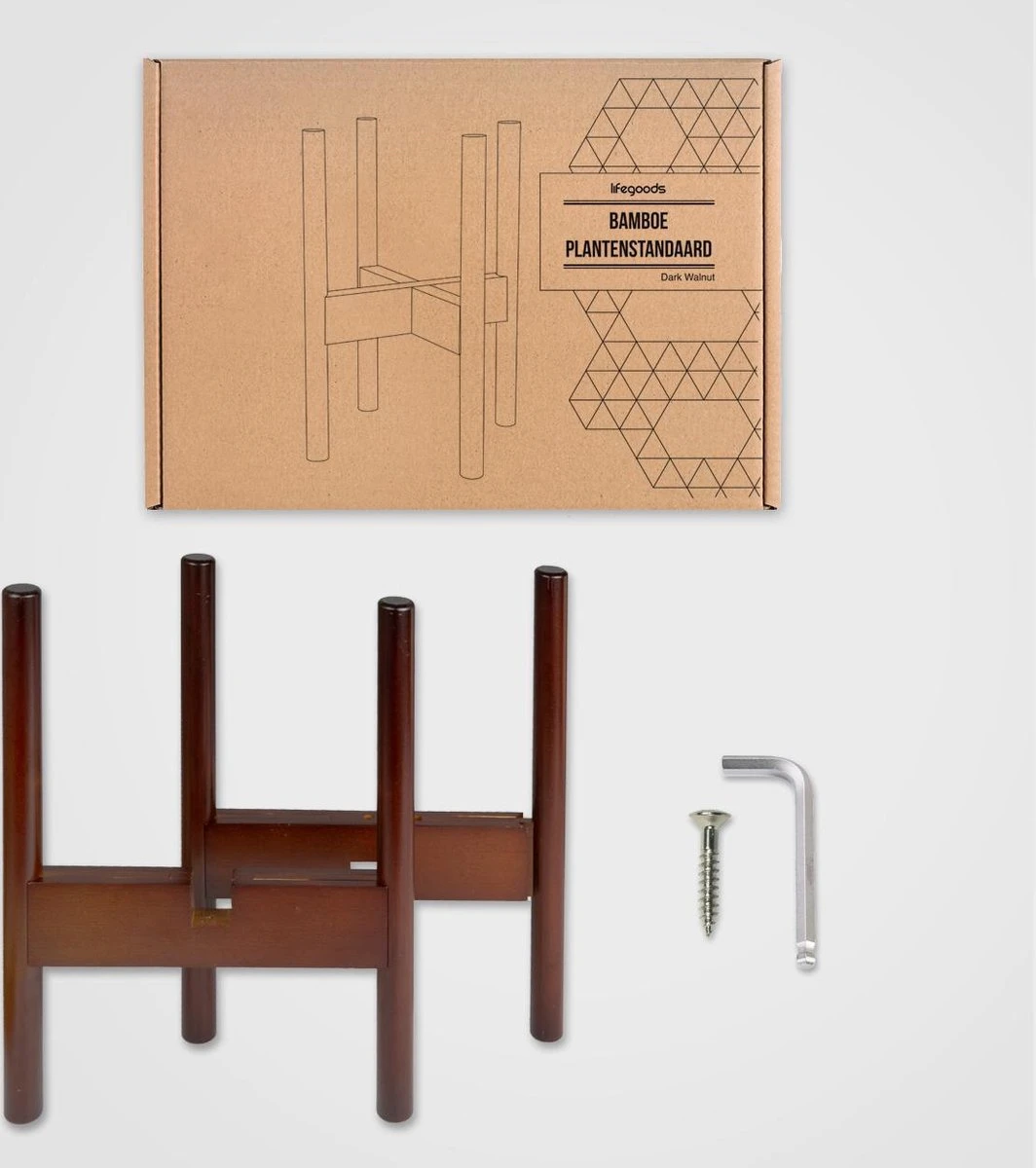 LifeGoods Planten Standaard - Uitschuifbare Bloempothouder - 20 Tot 30 Cm - Donker Bamboe 5 LifeGoods Planten Standaard - Uitschuifbare Bloempothouder - 20 Tot 30 Cm - Donker Bamboe - Afbeelding 3