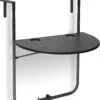 Relaxdays Balkontafel Inklapbaar, Balkon Tafel Rotan, Hangtafel Reling - Zwart -Tuin Verkoop 1069x1200 2
