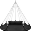 Hangnest Voor Binnen & Buiten. Met Groot En Dik Kussen Voor Volwassenen & Kinderen. Belastbaar Tot 125 Kg. VITA5 (Zwart) -Tuin Verkoop 1072x1200