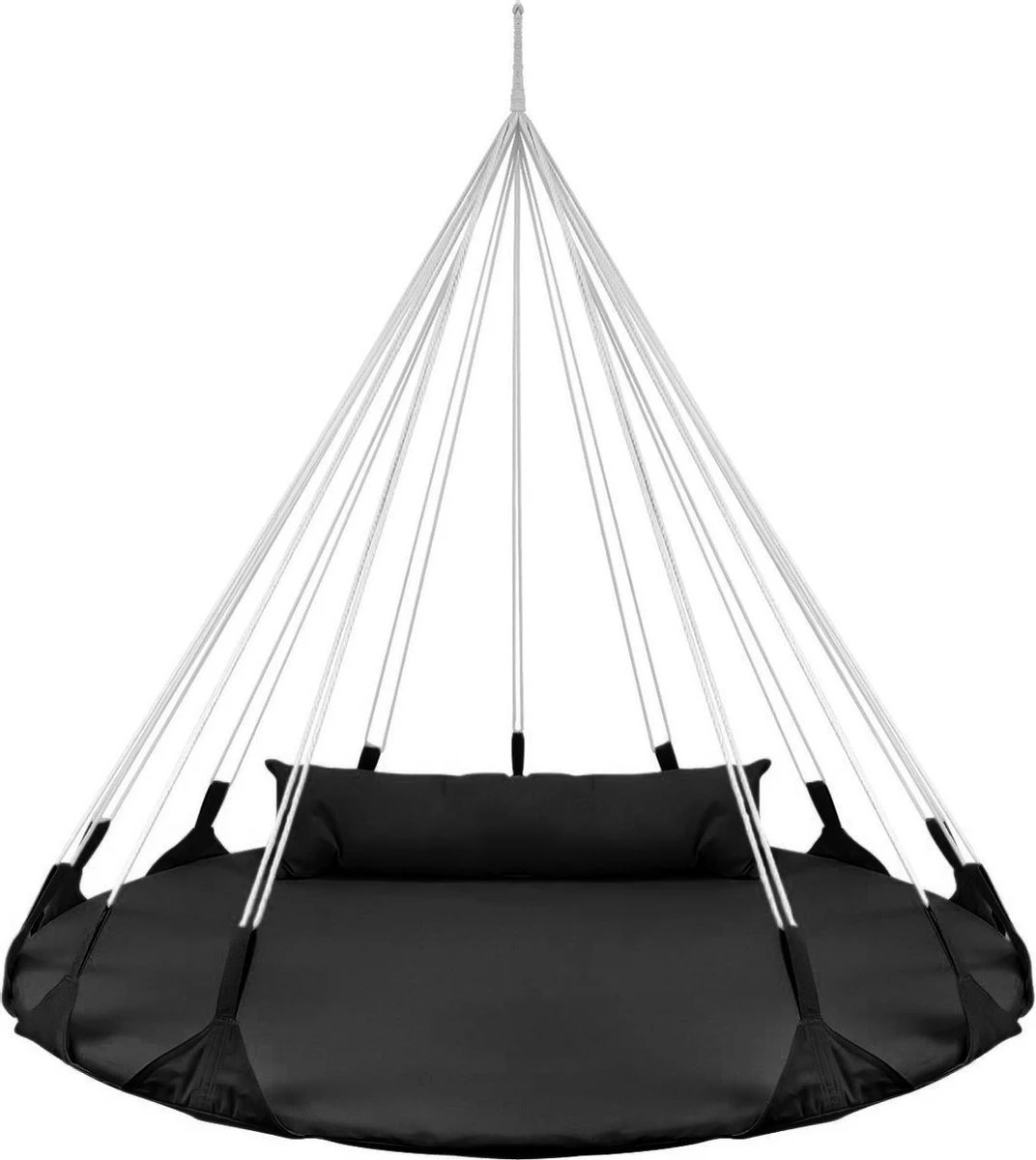 Hangnest Voor Binnen & Buiten. Met Groot En Dik Kussen Voor Volwassenen & Kinderen. Belastbaar Tot 125 Kg. VITA5 (Zwart) 3 Hangnest Voor Binnen & Buiten. Met Groot En Dik Kussen Voor Volwassenen & Kinderen. Belastbaar Tot 125 Kg. VITA5 (Zwart)