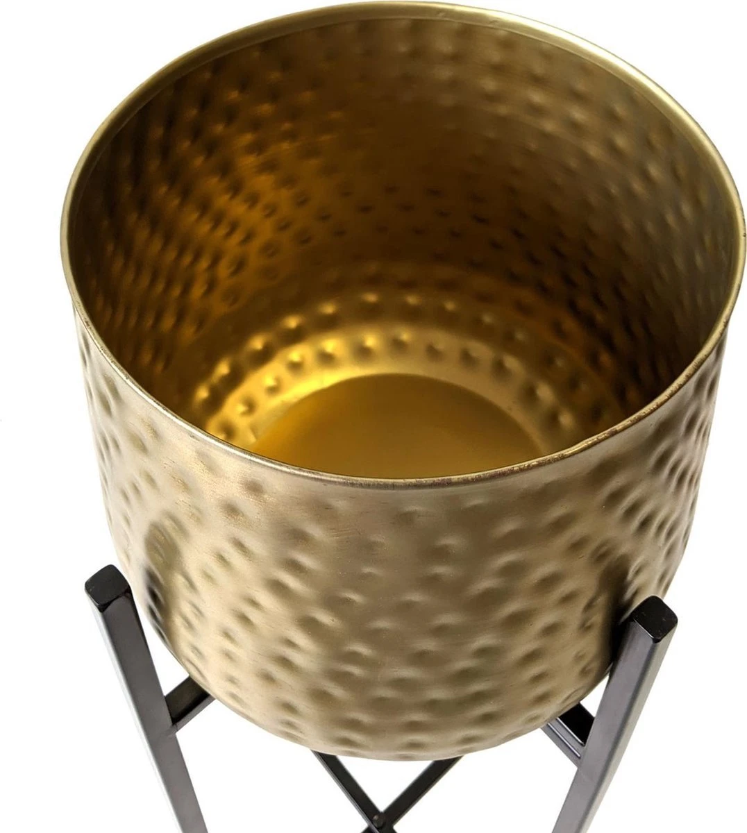 Merkloos Bloempot Op Standaard Goud - Gouden Bloempot - Metaal - 87.5cm 4 Merkloos Bloempot Op Standaard Goud - Gouden Bloempot - Metaal - 87.5cm - Afbeelding 2