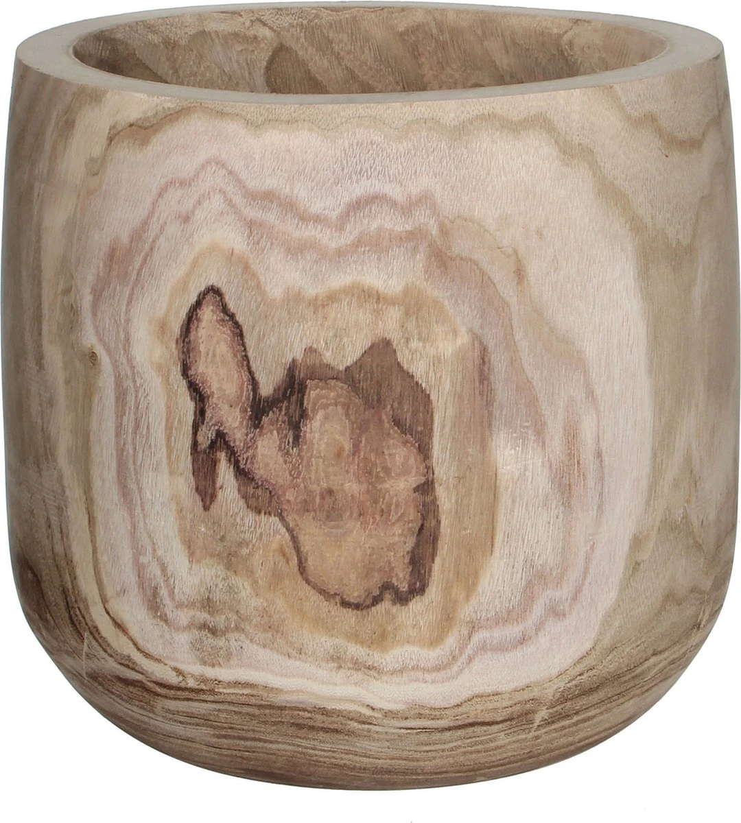 Mica Decorations Pia Bloempot - H31 X Ø31 Cm - Paulownia Hout - Lichtbruin 8 Mica Decorations Pia Bloempot - H31 X Ø31 Cm - Paulownia Hout - Lichtbruin - Afbeelding 6