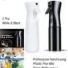 Merkloos Sibel Extreme Mist Verstuiver 160ml Zwart En Wit| Professional Hairdressing Plastic Fine Mist Spray Bottle - 2 Stucks -Tuin Verkoop 1081x1200