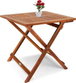 Casaria Bijzettafel Acacia Hout- Inklapbaar - 70x70x73 Cm Bruin -Tuin Verkoop 1090x1200 1