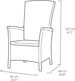 Allibert Vermont Verstelbare Tuinstoel - 64x68x107cm - Grafiet -Tuin Verkoop 1111x1200 1