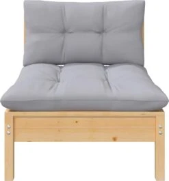 VidaXL 3-delige Loungeset Met Grijze Kussens Massief Grenenhout -Tuin Verkoop 1118x1200 1