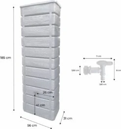 Regenton Muurtank, Grandval 300L, Antraciet Kunststof, Imitatiehout, Met Gootaansluitset Inbegrepen 10 Regenton Muurtank, Grandval 300L, Antraciet Kunststof, Imitatiehout, Met Gootaansluitset Inbegrepen -Tuin Verkoop 1122x1200 2