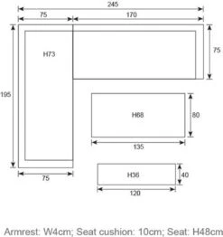 Blakes Lounge Diningset - 4 Delig - Donker Grijs -Tuin Verkoop 1132x1200 3