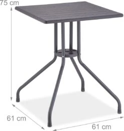 Relaxdays Tuintafel Vierkant - Buitentafel - Kleine Eettafel Tuin - Balkontafel Kunststof -Tuin Verkoop 1134x1200 1