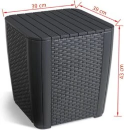 ALLIBERT Keter Luzon Opbergtafel - 39x39x43cm - Donkergrijs 29 ALLIBERT Keter Luzon Opbergtafel - 39x39x43cm - Donkergrijs -Tuin Verkoop 1144x1200