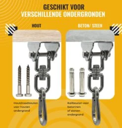 Itstrong® Plafondhaak Ophangsysteem Voor Binnen & Buiten – Ophanghaak Voor Bokszak – Schommel – Schommelstoel – Hangstoel - RVS -Tuin Verkoop 1146x1200 1