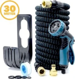 Complete Set Tuinslang Van 30 Meter Met Flexibel Ontwerp – Sproeikop Met 9 Standen – Licht In Gewicht & Makkelijk Opbergen – Uitrekbare Slang - -Tuin Verkoop 1149x1200 5