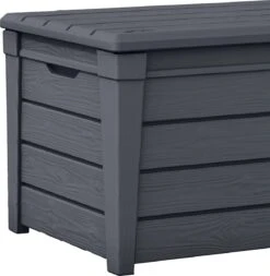 Keter Brightwood Opbergbox - 455L - 145x69,7x60,3 Cm - Grafiet -Tuin Verkoop 1172x1200 1