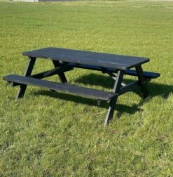 Goedkopepicknicktafels.nl | Zwarte XL Picknicktafel | Tuintafel 6 Persoons | Zwart Gespoten Gedroogd Grenen Hout! -Tuin Verkoop 1177x1200 2