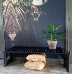 Tuinbank Design 2023 - 150CM - Grenen Hout - Zwart -Tuin Verkoop 1178x1200