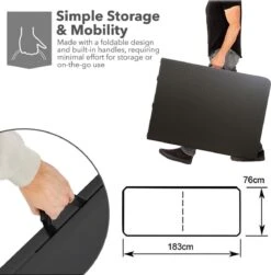 MaxxGarden Vouwtafel - Zwart - Rotanlook - 180x75x74 Cm -Tuin Verkoop 1180x1200 1