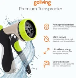 Goliving Tuinslang Flexibel - 30 Meter - Uitrekbare Tuinslang Sproeier - Tuinsproeier - Zwart - Acht Standen - Met Opbergtas -Tuin Verkoop 1180x1200 9