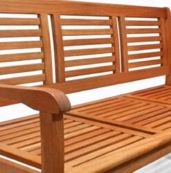 Casaria Tuinbank - FSC®-Gecertificeerd Eucalyptushout - 153cm Bruin -Tuin Verkoop 1185x1200 4