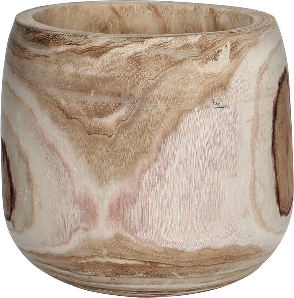 Mica Decorations Pia Bloempot - H31 X Ø31 Cm - Paulownia Hout - Lichtbruin 3 Mica Decorations Pia Bloempot - H31 X Ø31 Cm - Paulownia Hout - Lichtbruin