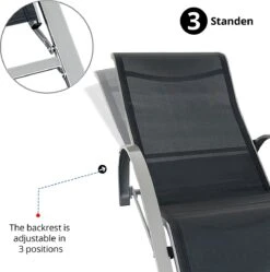 MaxxGarden Ligbed Set - 2 Stuks Zwart - Met Tafel - Sun Loungers - Loungebed -Tuin Verkoop 1191x1200 2