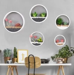 Ronde Muur Plantenbak Zwart - Decoratie - Planten - Interieur - Bloemen - Woondecoratie - Muurbekleding - -Tuin Verkoop 1191x1200 9