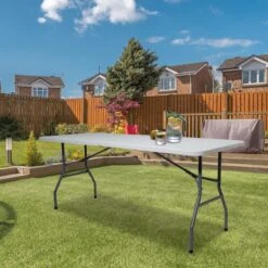 LifeGoods Klaptafel - Inklapbaar - 70x180cm - Verstelbare Vouwtafel - Weerbestendig - Wit -Tuin Verkoop 1198x1200 8