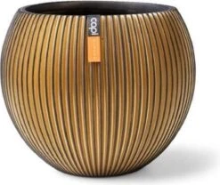 Capi Europe - Vaas Bol Groove XL - 63x51 - Goud - Bloempot Voor Binnen - Opening ⌀42 - GVGB271 11 Capi Europe - Vaas Bol Groove XL - 63x51 - Goud - Bloempot Voor Binnen - Opening ⌀42 - GVGB271 -Tuin Verkoop 1200x1012 3