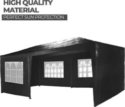 MaxxGarden Partytent - Paviljoen - 3x6m - Incl. Zijwanden - Waterdicht - Zwart -Tuin Verkoop 1200x1026 3