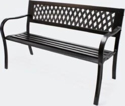 Tuinbank - Marijke -Tuinbankje - Tuinbank Metaal - Tuinbank Hout - Weersbestendig - 126 X 53 X 77 Cm -Tuin Verkoop 1200x1027 2