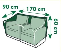 Nature - Tuinmeubelhoes - Beschermhoes Voor Loungebank - 2-zits - H60 X 170 X 90cm -Tuin Verkoop 1200x1027