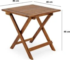 Merkloos EezyLife Houten Bijzettafel - 46x46x46cm - Acacia Hout - Tuintafel -Tuin Verkoop 1200x1028 2