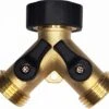 Y Stuk Kraan Splitter – Aanvoer Y Stuk Voor Wasmachine - Waterverdeler - Buitenkraan - Waterverdeler 2 Weg – Messing - -Tuin Verkoop 1200x1051 3
