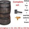 Exellent Regenton Met Voet, Houtlook, 120 Liter, Incl. Regenton Vulautomaat En Kraan -Tuin Verkoop 1200x1060 4