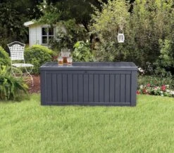 Keter Rockwood Opbergbox - 570L - 155x72,4x64,4cm - Grafiet -Tuin Verkoop 1200x1061 2