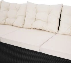 Casaria Polyrattan Tuinset - 15 Delig Voor 6 Personen – Crème Zwart -Tuin Verkoop 1200x1072 1