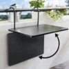 Merkloos Balkontafel Inklapbaar – Zwart – 40 X 60 X 70 Cm – Hout Balkontafeltje Hangend Balkonbar Balkontafels Opklapbaar Hangtafel – Ophangbaar Voor Aan Het Balkon – Vouwtafel Wandtafel Inklapbare Tafel – Bijzettafel – Buiten Tafeltje Klaptafel -Tuin Verkoop 1200x1074 1