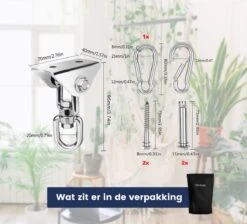 Plafondhaak - Ophangen Bokszak, Schommel En Hangstoel - Ophangsysteem - Ophanghaak - Plafondbeugel - RVS – 500kg Tilgewicht -Tuin Verkoop 1200x1087 1