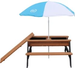 AXI Nick Zand & Water Picknicktafel In Antraciet/Bruin - Parasol Blauw/Wit - Picknick Tafel Voor Kinderen Van Hout -Tuin Verkoop 1200x1089 4