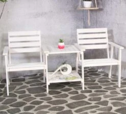 Tuinbank - Romeo Tete A Tete - Wit - 170cm -Tuin Verkoop 1200x1092 1