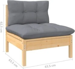 VidaXL 3-delige Loungeset Met Grijze Kussens Massief Grenenhout -Tuin Verkoop 1200x1105 1
