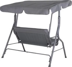 Merkloos Casaria Hollywood Schommel - Antraciet - Incl. Zonnekap -Tuin Verkoop 1200x1109