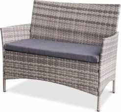 Alice's Garden Loungeset Moltès - 4 Plaatsen - Wicker - Kleine Set - Tinten Grijs/grijs -Tuin Verkoop 1200x1113 1