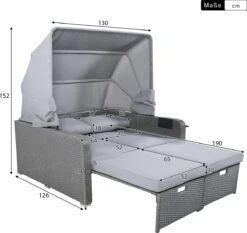 Polyrattan Patio Rieten Meubels Set Voor 2 Personen-Outdoor Rattan Sofa Set Met Intrekbare Luifel-lounge Bank-PE Rotan Loveseat Voor Achtertuin Veranda Tuin Zwembad Balkon-grijs 27 Polyrattan Patio Rieten Meubels Set Voor 2 Personen-Outdoor Rattan Sofa Set Met Intrekbare Luifel-lounge Bank-PE Rotan Loveseat Voor Achtertuin Veranda Tuin Zwembad Balkon-grijs -Tuin Verkoop 1200x1130