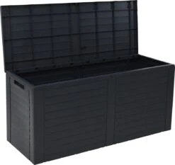 KOOPMAN Kussenbox - Tuinkist - Opslagbox - 240 Liter - Met Verzonken Handgrepen - 115x45x53CM - Zwart -Tuin Verkoop 1200x1130 3
