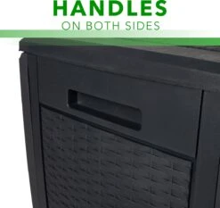 Opbergbox 310L UV-Bestendig Weerbestendig Wielen Tuinbox Rotan-look Antraciet -Tuin Verkoop 1200x1131 5