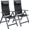 Casaria Tuinstoel Aluminium - 2 Stuks Inklapbaar - Antraciet -Tuin Verkoop 1200x1138