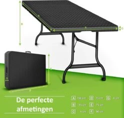Sens Design Tuintafel Kunststof - Campingtafel Inklapbaar - Rotan-Look -Tuin Verkoop 1200x1142