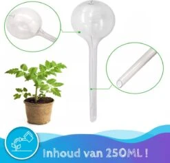 Summer Spark Waterdruppelaar Voor Planten 6 Stuks Transparant – 27 CM X 8 CM – 250 ML – Automatisch Watergeefsysteem Voor Kamerplanten – Planten Watergever Met Druppelsysteem – Waterbol -Tuin Verkoop 1200x1153 1